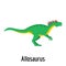 Allosaurus icon, flat style.