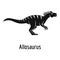 Allosaurus icon, simple style.