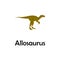 allosaurus illustration. Element of travel icon for mobile concept and web apps. Thin line allosaurus icon can be used for web and