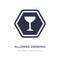 allowed drinking icon on white background. Simple element illustration from Signaling concept