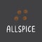 Allspice or pimento with lettering. Flat hand drawn scent spice for desserts and food.