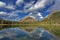 Allure of big sky and reflections in Buller Pond in Alberta