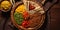 Alluring Ethiopian Cuisine Flat Lay with Injera and Stews