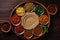 Alluring Ethiopian Cuisine Flat Lay with Injera and Stews