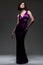 Alluring woman in evening dress