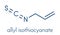 Allyl isothiocyanate mustard pungency molecule. Responsible for pungent taste of mustard, wasabi and radish. Skeletal formula.