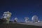 ALMA radio astronomy dishes watching the night sky