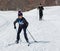 ALMATY, KAZAKHSTAN - FEBRUARY 18, 2017: amateur competitions in the discipline of cross-country skiing, under the name