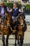 ALMAYATE, SPAIN - APRIL 22, 2018 Traditional Andalusian contest based on the presentation of the ability to drive horse with cart