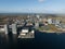 Almere medium large dutch city in province of Flevoland, The Netherlands, Skyline downtown city center, Almere Stad