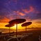 Almeria Cabo de Gata sunset in Retamar beach