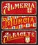 Almeria, Murcia, Albacete Spanish city plates