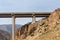 ALMERIA, SPAIN - 04 OCTOBER 2023 Typical Viaducto de La Garrofa bridge on the A-7 Autovia del Mediterraneo expressway in Almeria