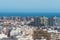 ALMERIA, SPAIN - 23 FEBRUARY 2024 Landscape of the city of Almeria from the hill of Cerro de San Cristobal, located in the