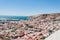 Almeria, Spain, April 6th, 2012: Views of the city of Almeria and its bay from the Alcazaba Castle
