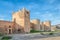 Almeria, Spain. Walls and towers of medieval defensive wall