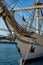 AlmerÃ­a, june 5th 2017: RNOV SHABAB OMAN sailing vessel. Bow and figurehead