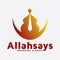 Almighty Allah and Prayer Mosque Logo