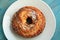 Almond bunt cake on plate centered