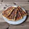 Almond chocolate waffles