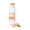 Almond Milk in Bottle with Nuts Lying Beside it Vector Illustration