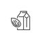 Almond Milk line icon