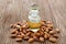 Almond oil and almonds seed for beauty spa