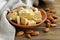Almond paste - marzipan in a bowl