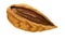 Almond shell with clipping path