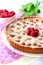 Almond tart with raspberries