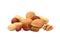 Almonds, hazelnuts, walnuts and peanuts