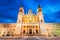 Almudena Cathedral twilight , Madrid in Spain