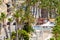 ALMUNECAR, SPAIN - MAY 17, 2022 View from above on the Paseo San Cristobal promenade in the coastal town of Almunecar in the