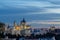 Almuneda cathedral and the royal palace in Madrid, Spain