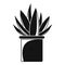 Aloe cactus pot icon, simple style
