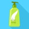 Aloe dispenser soap icon, flat style