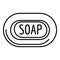 Aloe soap icon, outline style