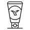 Aloe tube cream icon, outline style