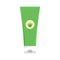 Aloe vera creme tube icon, flat style