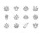 Aloe vera flat line icons. Succulent, tropical plant vector illustrations, thin signs for organic food, cosmetic. Pixel