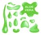 Aloe vera serum drop . aloe vera cream mousses and icon , lotion