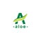 Aloevera Logo Design. Aloevera Letter A Logo Simple