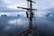 Aloft in a tallship, sailboat in Antarctica