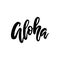 Aloha brush lettering.