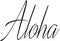 Aloha text sign illustration