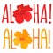 Aloha Vector Lettering with Flower