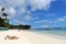 Alona Beach white sands sunbathing