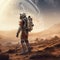 alone astronaut embarks on a daring mission to explore a distant planet generate by AI