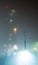 Alone city lantern in the fog