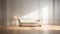 alone classic sofa in empty abandoned room. - Generative ai